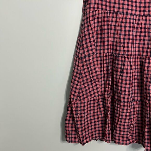 Madewell Short-Sleeve Tiered Mini Dress in Gingham Check - Picture 5 of 10